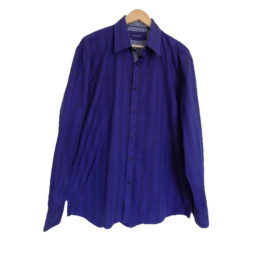 Zagiri mens button front shirt long sleeve size XL